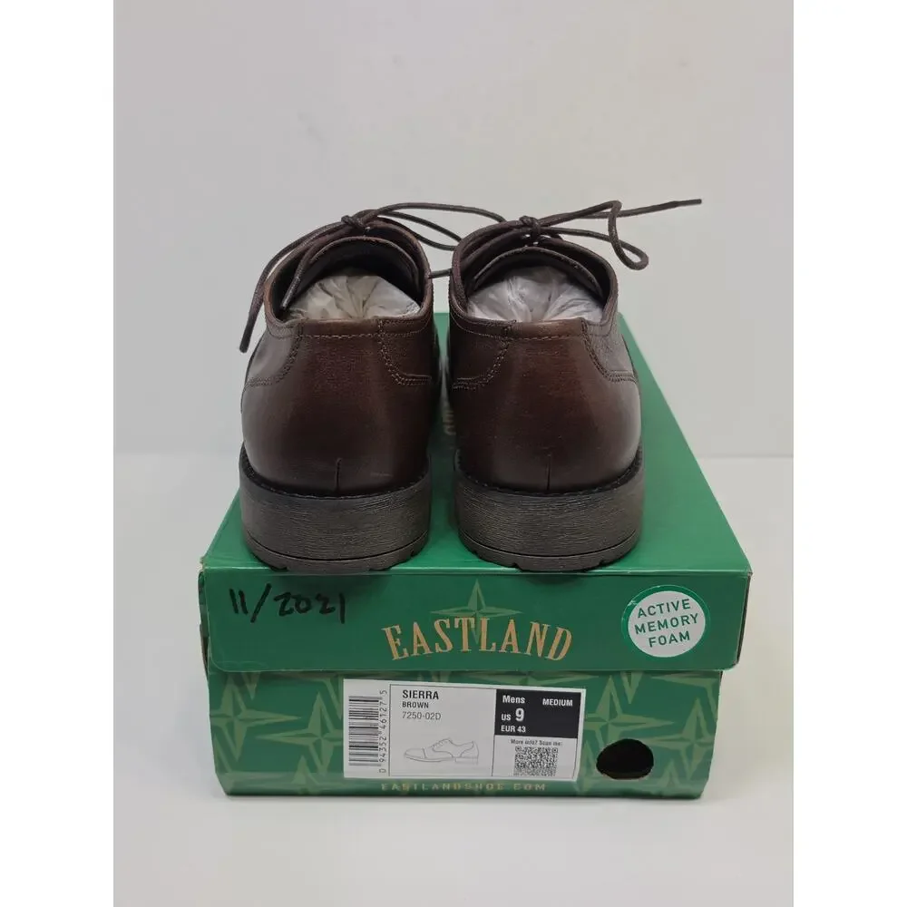 EASTLAND Men's 9 M Leather Lace Up Shoes Sierra Brown 7250-02D TRIED ON ONLY
